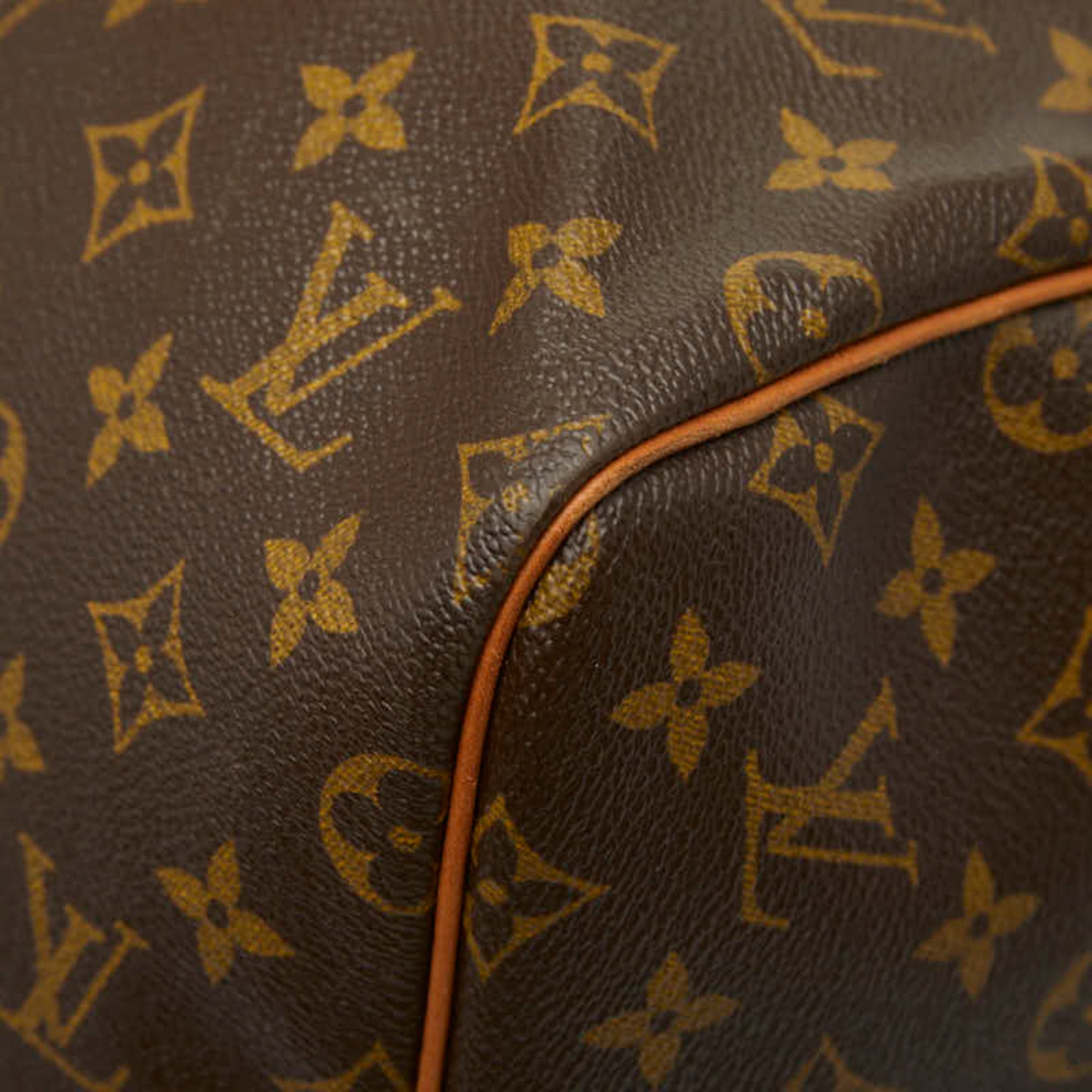Louis Vuitton Monogram Brown Pvc Leather Boston Bag Shoulder Bag