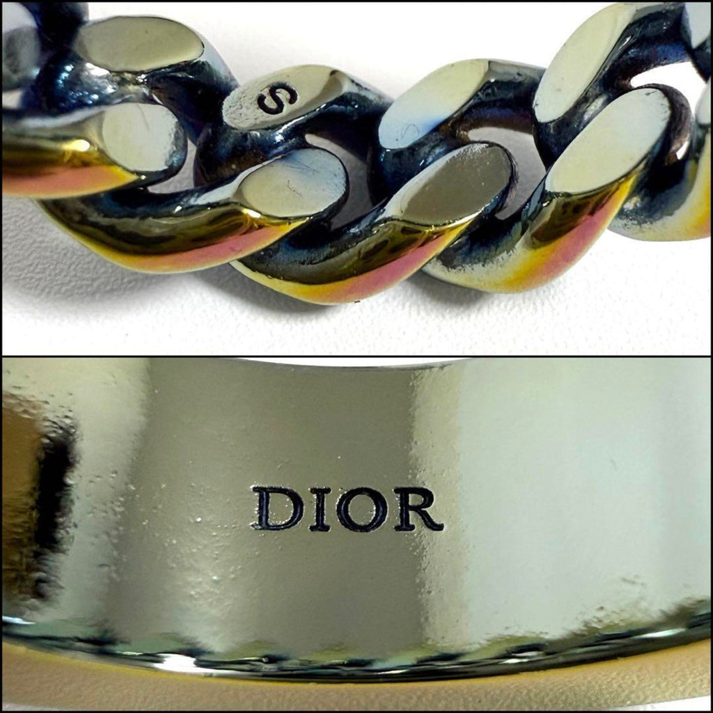 Christian Dior Multi-Color Metal Band Ring (Pre-Owned)