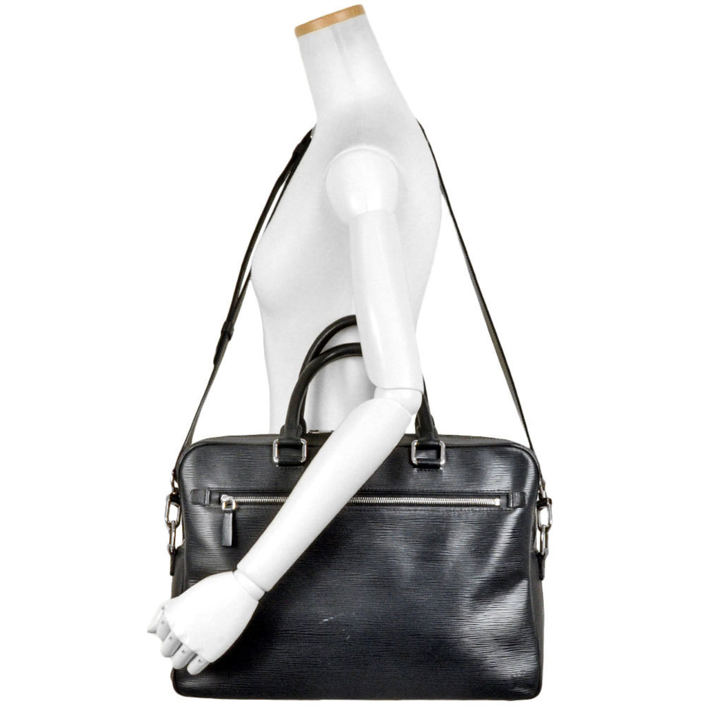 Louis Vuitton Black Noir Epi Leather Shoulder Bag