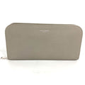 Saint Laurent Gray Leather Long Wallet (Bi-Fold) (Pre-Owned)