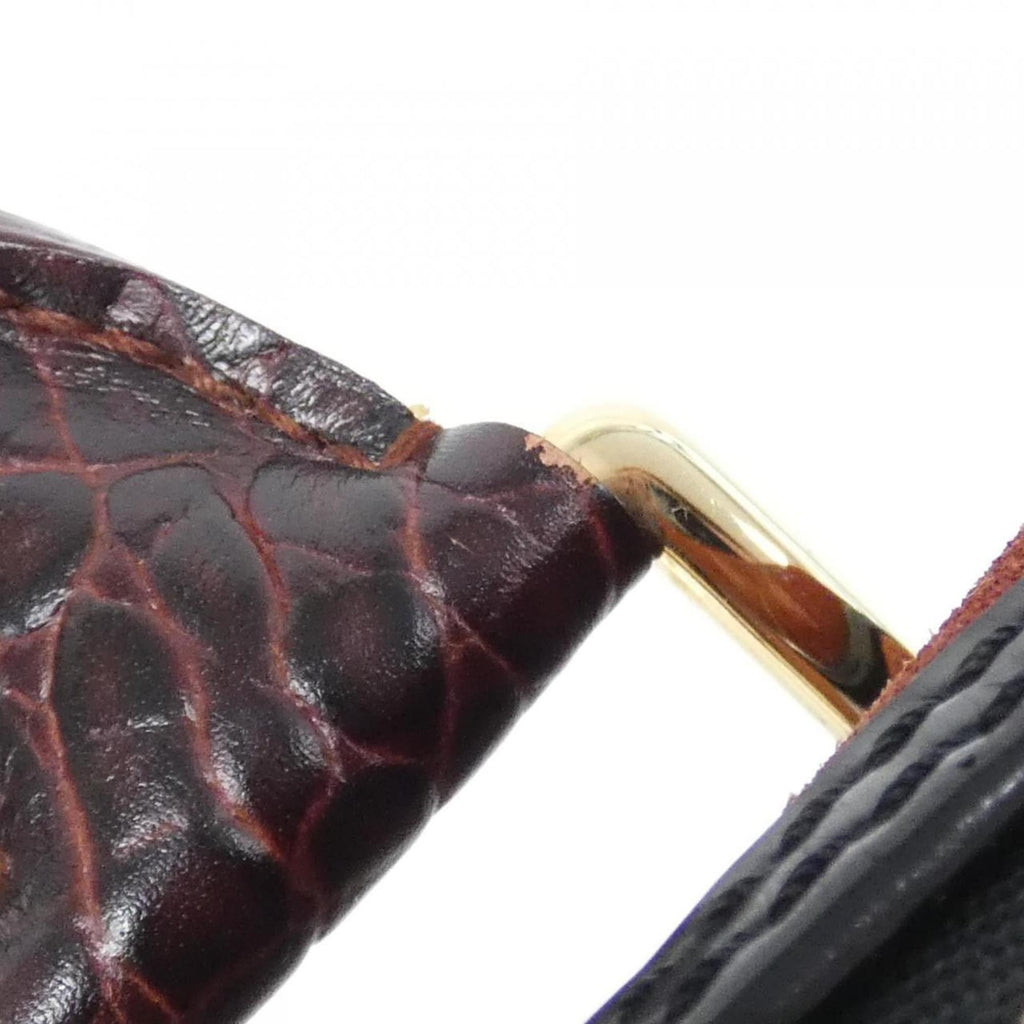 Louis Vuitton Brown Red Brown Suede Leather Handbag