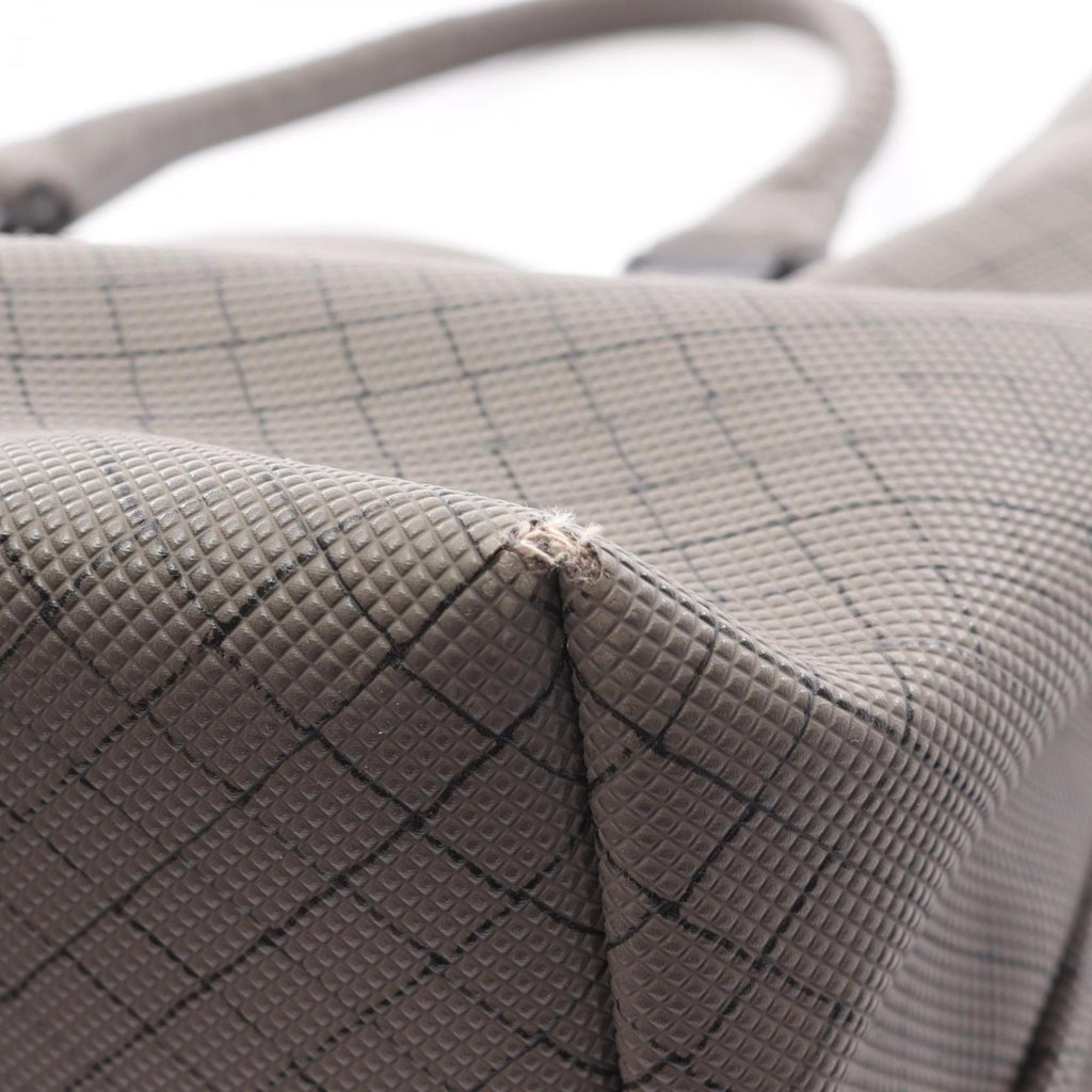 Bottega Veneta Gray Coated Canvas Leather Tote Bag
