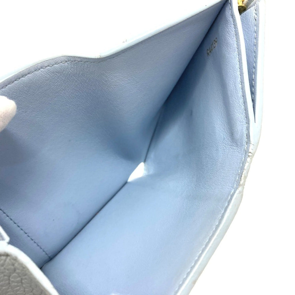 Louis Vuitton Blue Leather Wallet (Tri-Fold)