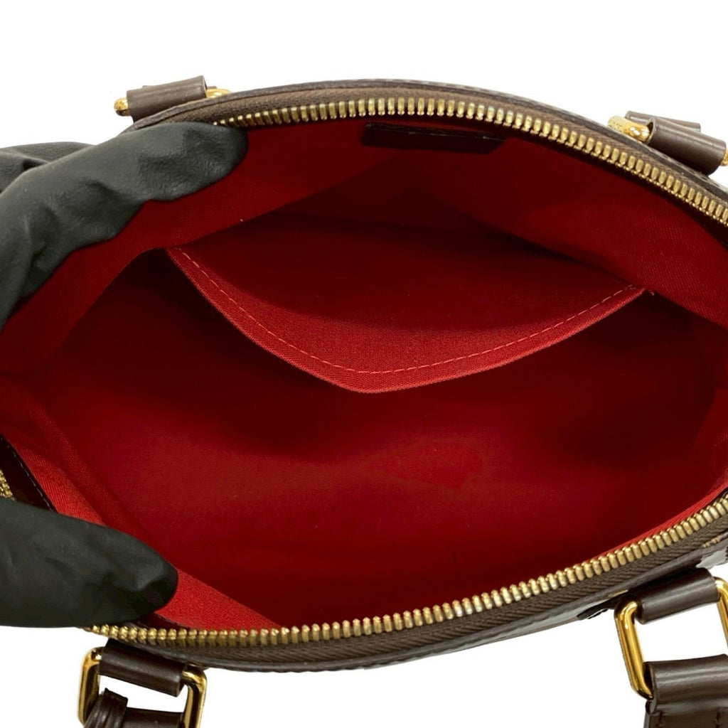 Louis Vuitton Brown Leather Pvc Handbag Tote Bag