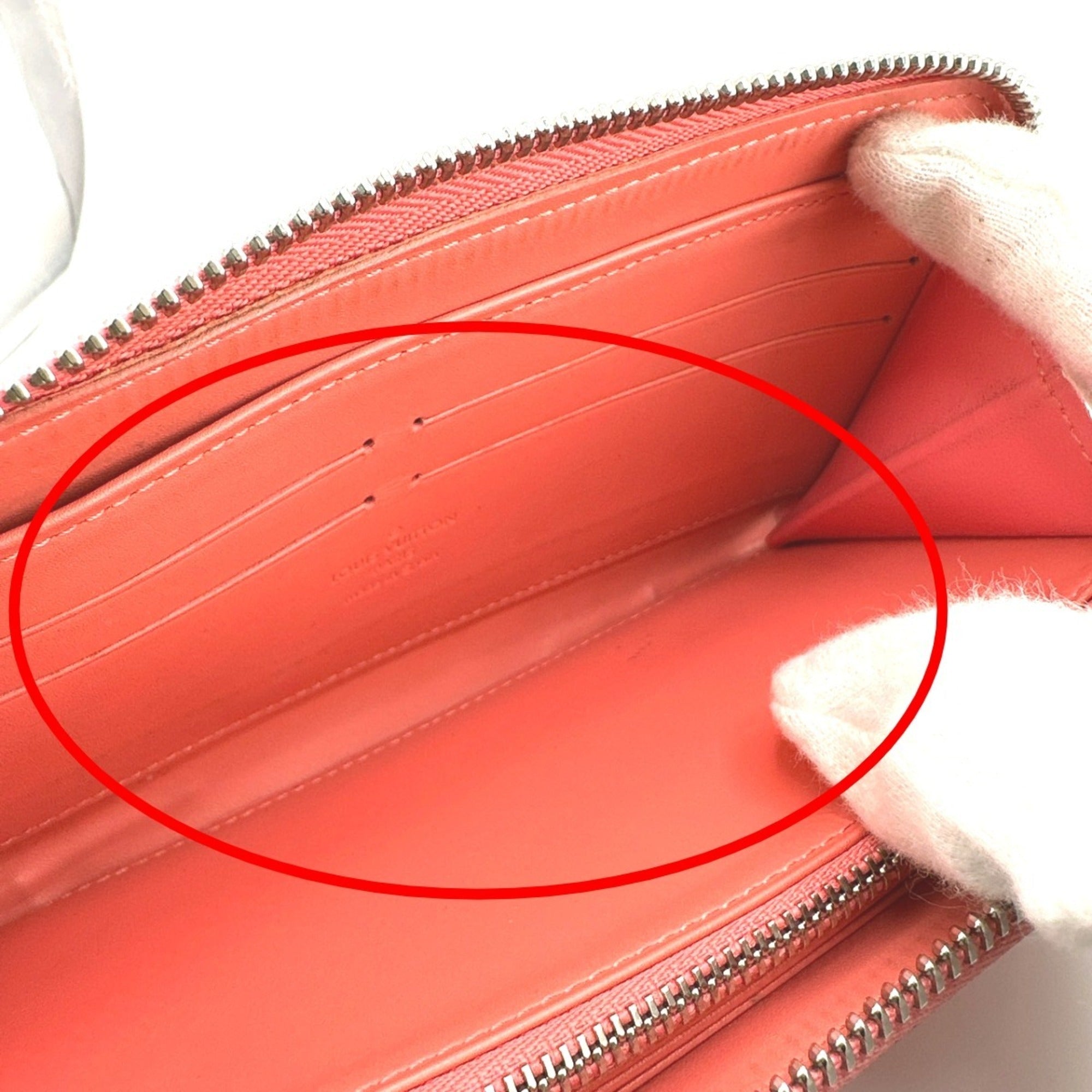 Louis Vuitton Monogram Vernis Rose Litchi Monogram Vernis Long Wallet