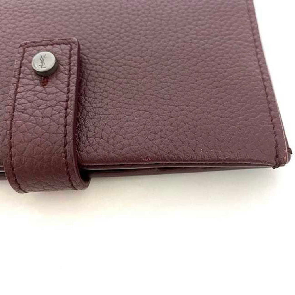 Saint Laurent Bordeaux Leather Wallet (Bi-Fold) (Pre-Owned)
