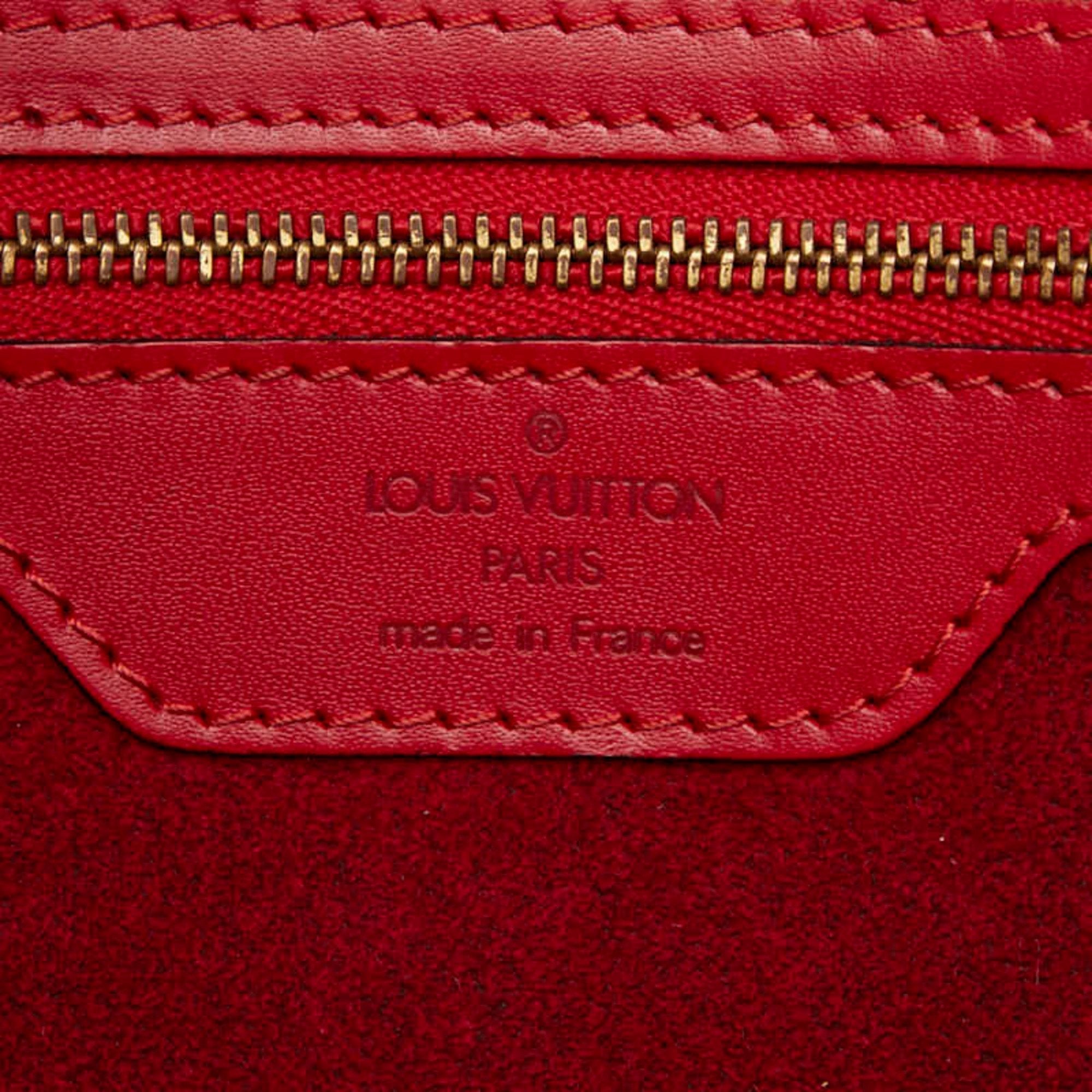 Louis Vuitton Castilian Red Leather Shoulder Bag Tote Bag
