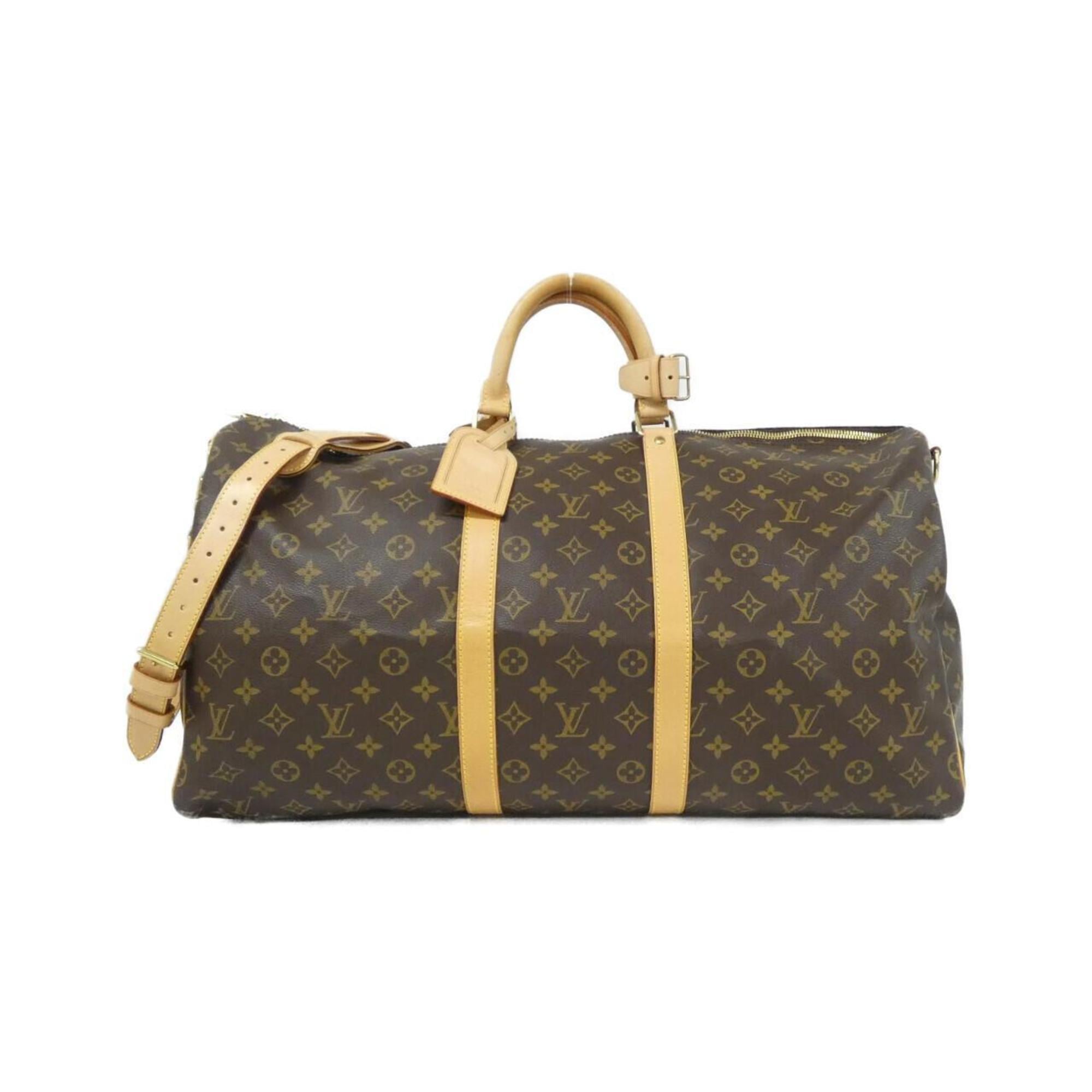 Louis Vuitton Marron Coated Canvas Boston Bag