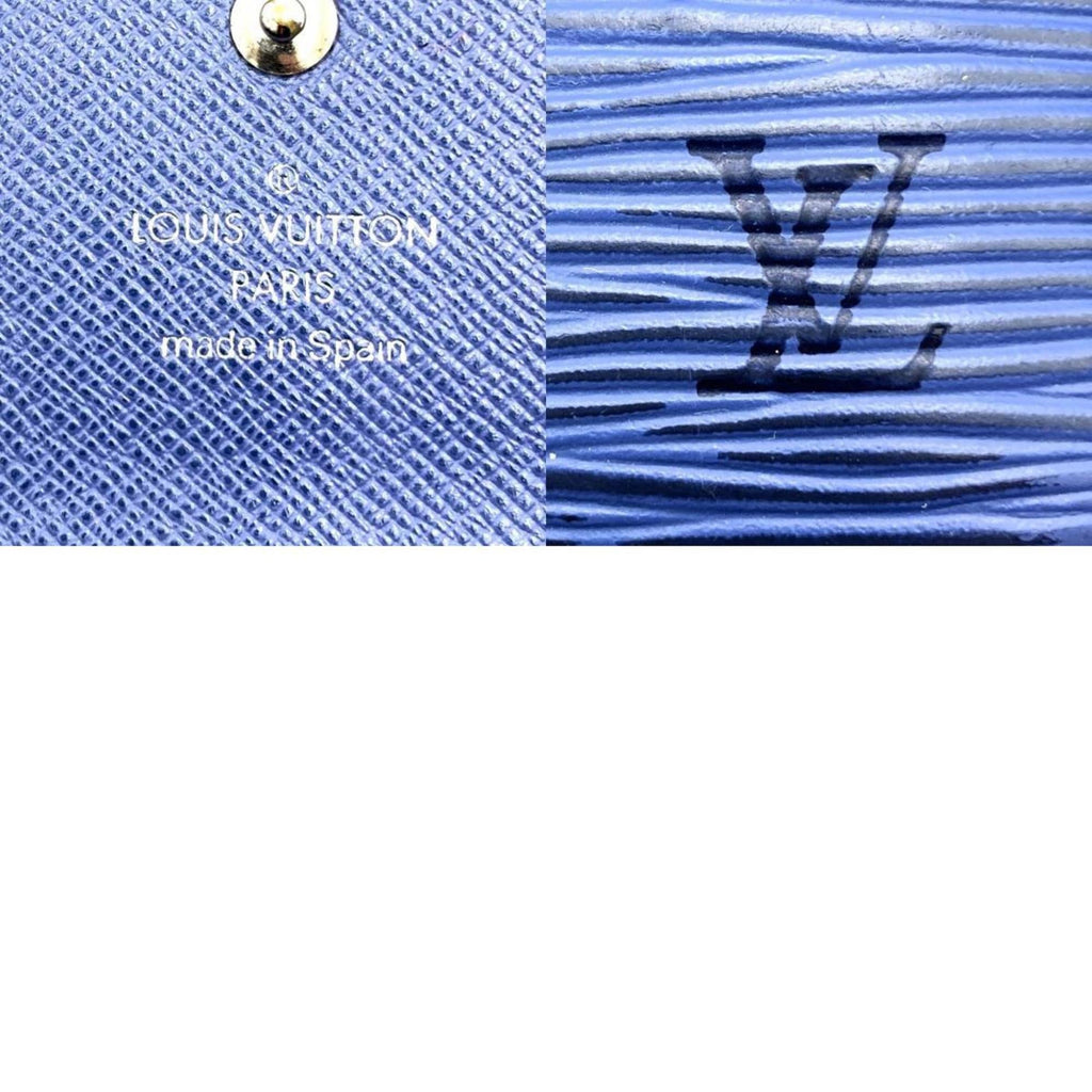 Louis Vuitton Navy Epi Leather Long Wallet (Tri-Fold)