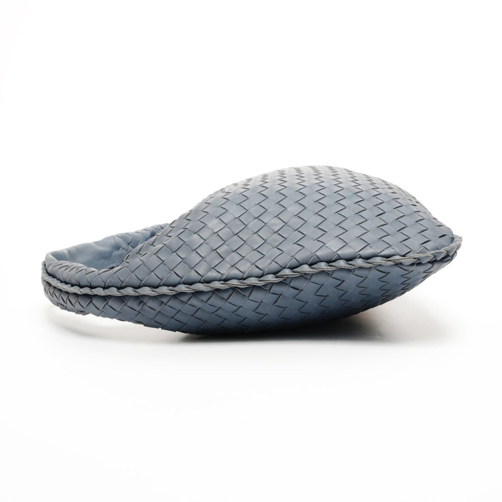 Bottega Veneta Intrecciato Gray Leather Shoulder Bag