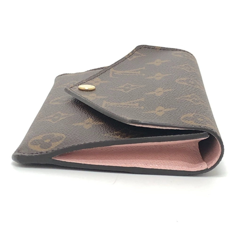 Louis Vuitton Monogram Brown Rose Ballerine Monogram Long Bill Wallet