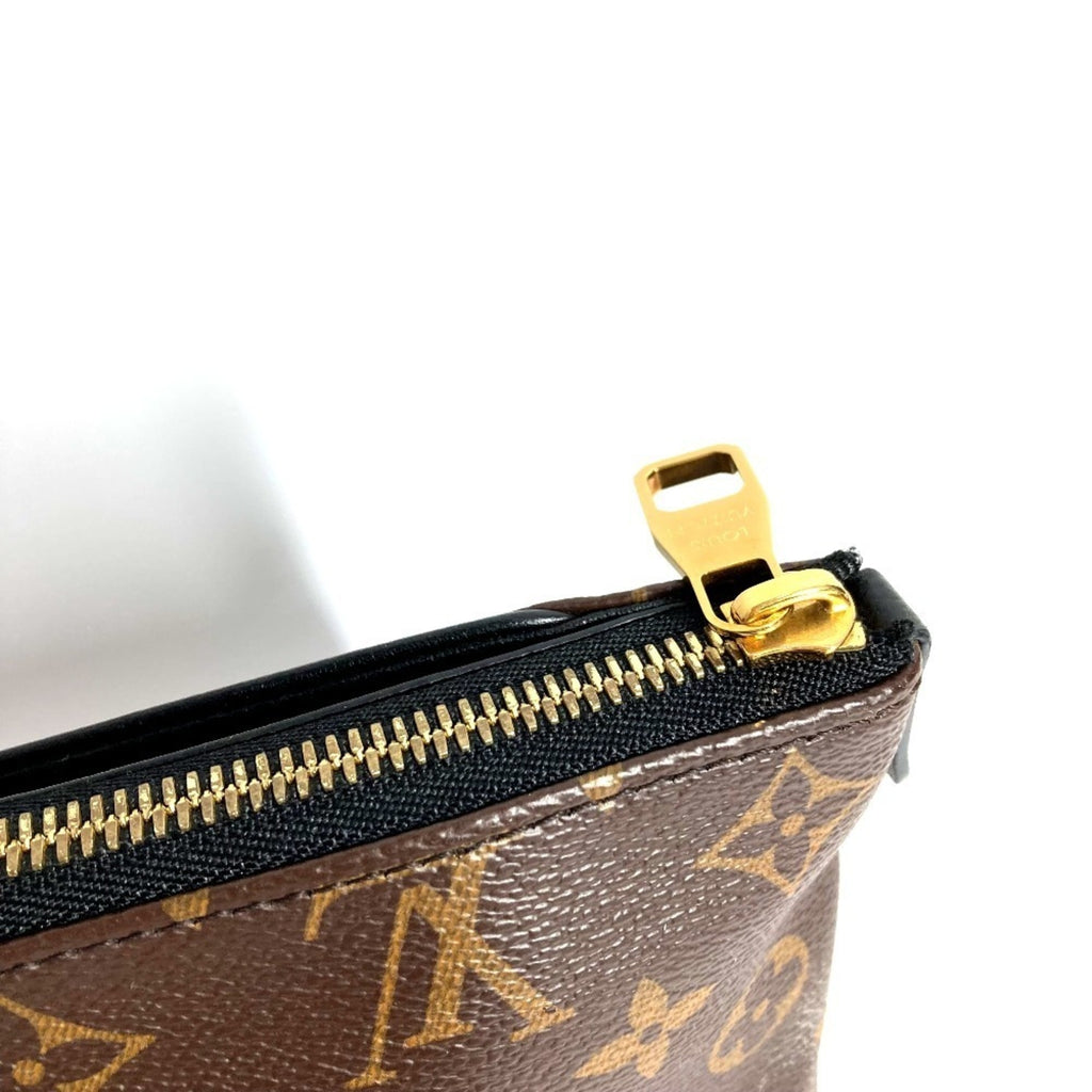 Louis Vuitton Black Brown Monogram Clutch Bag Pouch