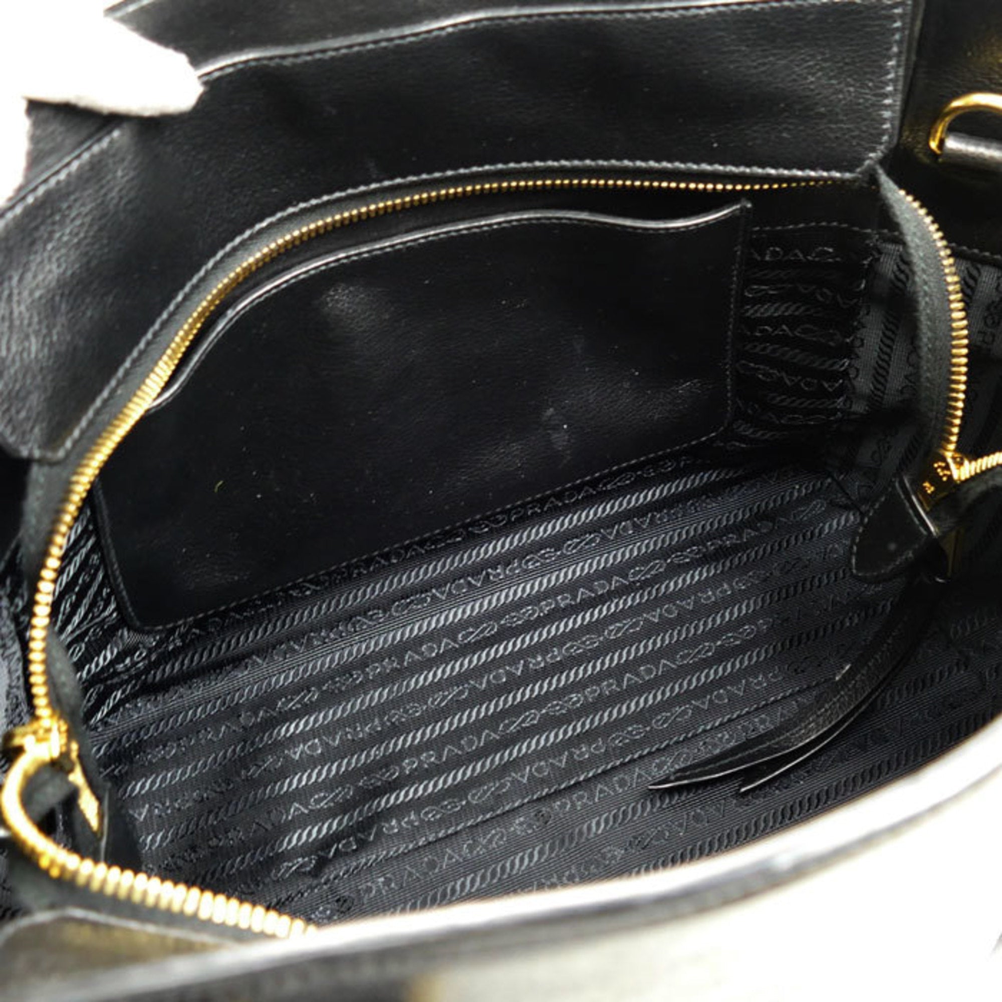 Prada Black Leather Shoulder Bag