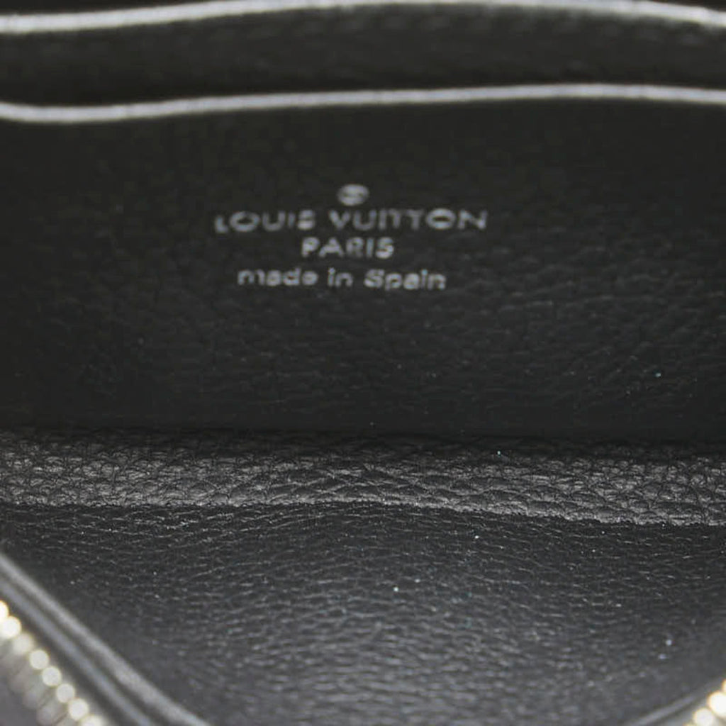 Louis Vuitton Black Noir Leather Coin Purse/Coin Case