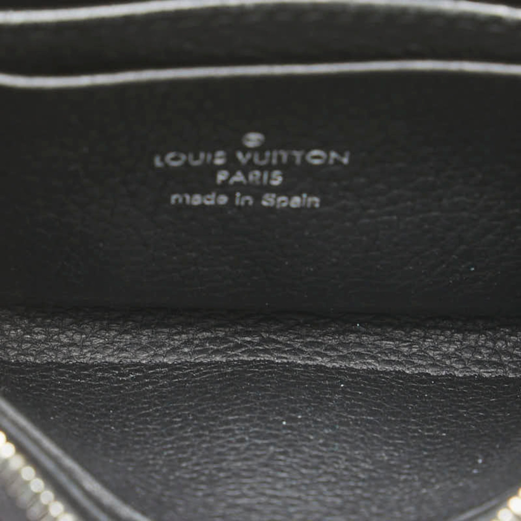 Louis Vuitton Black Noir Leather Coin Purse/Coin Case