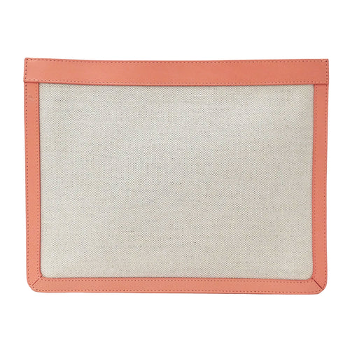 Balenciaga Pink White Canvas Clutch Bag Hand