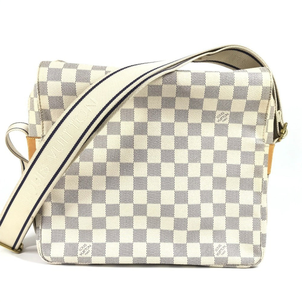 Louis Vuitton White Yellow Damier Azur Shoulder Bag