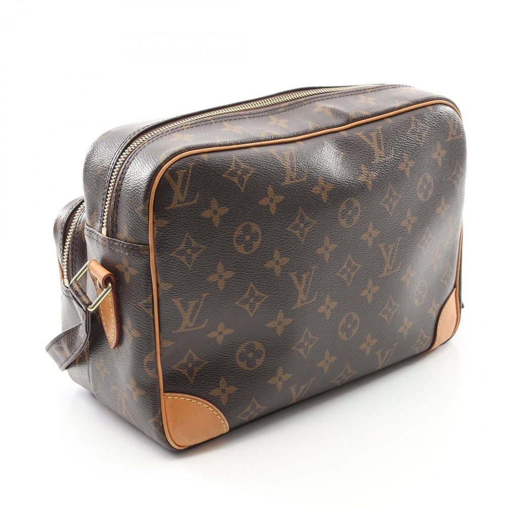 Louis Vuitton Brown Coated Canvas Leather Shoulder Bag