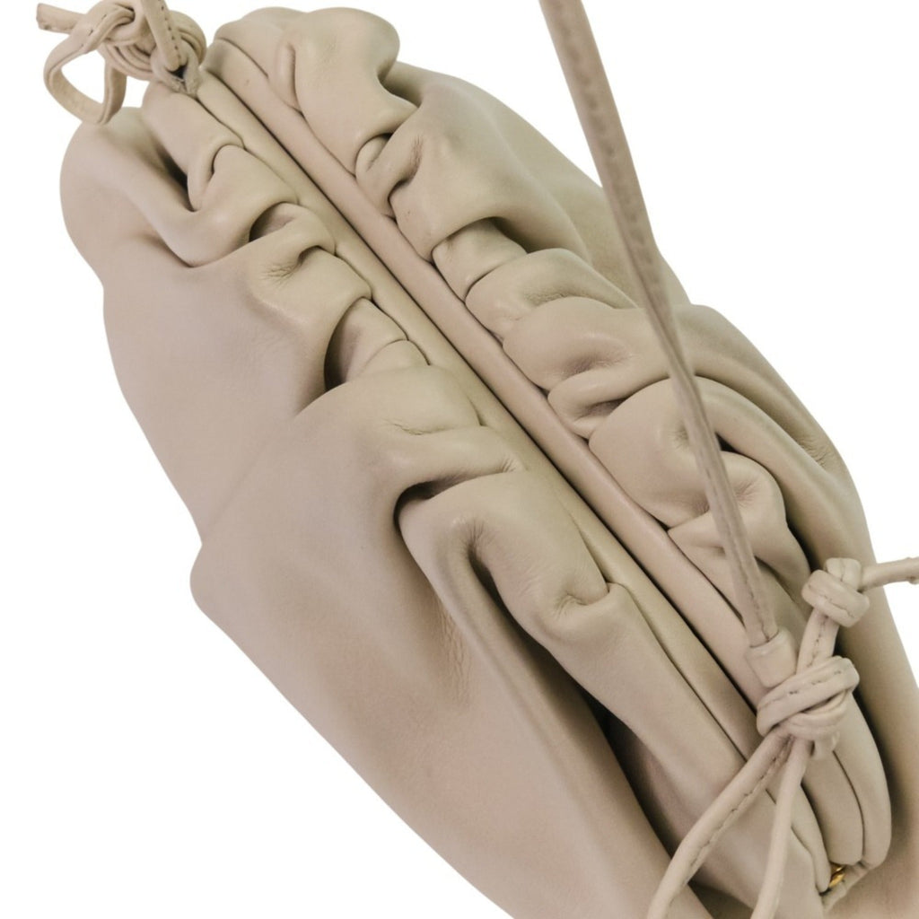 Bottega Veneta Ivory Leather Shoulder Bag