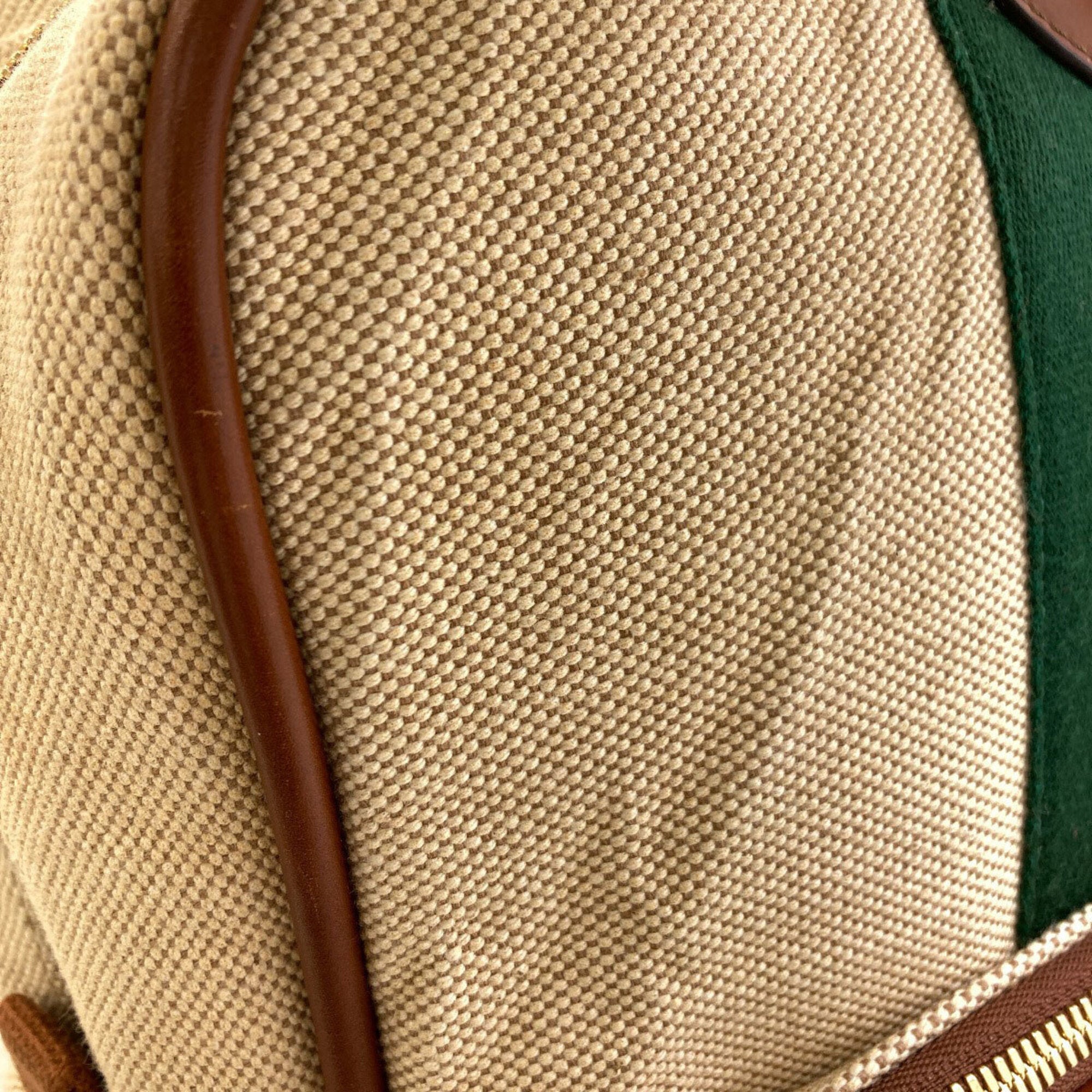 Gucci Brown Canvas Backpack (Pre-Owned)