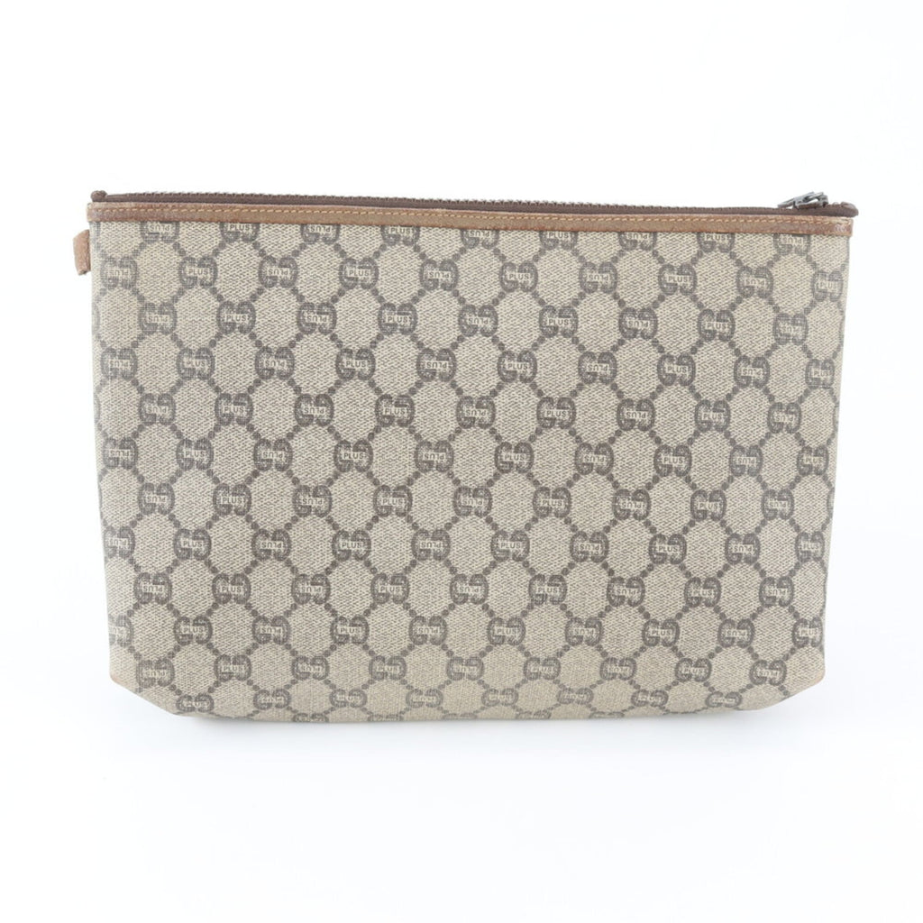 Gucci Gg Plus Beige Brown Gg Plus Handbag Pouch (Pre-Owned)