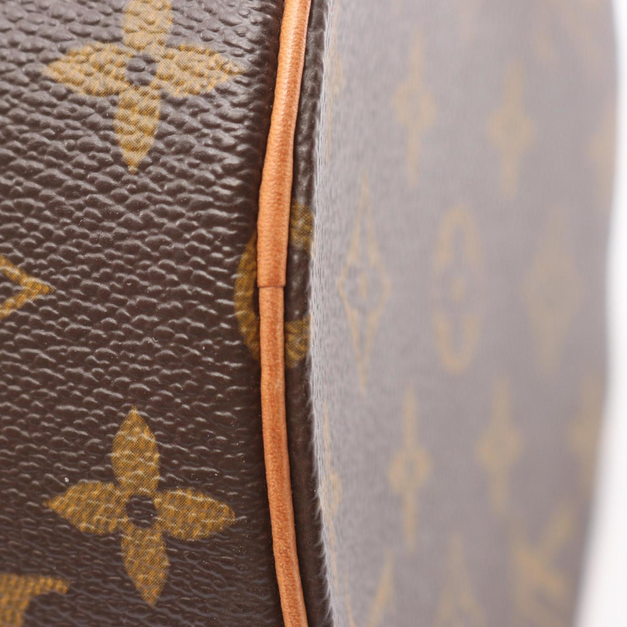 Louis Vuitton Brown Monogram Coated Canvas Leather Handbag