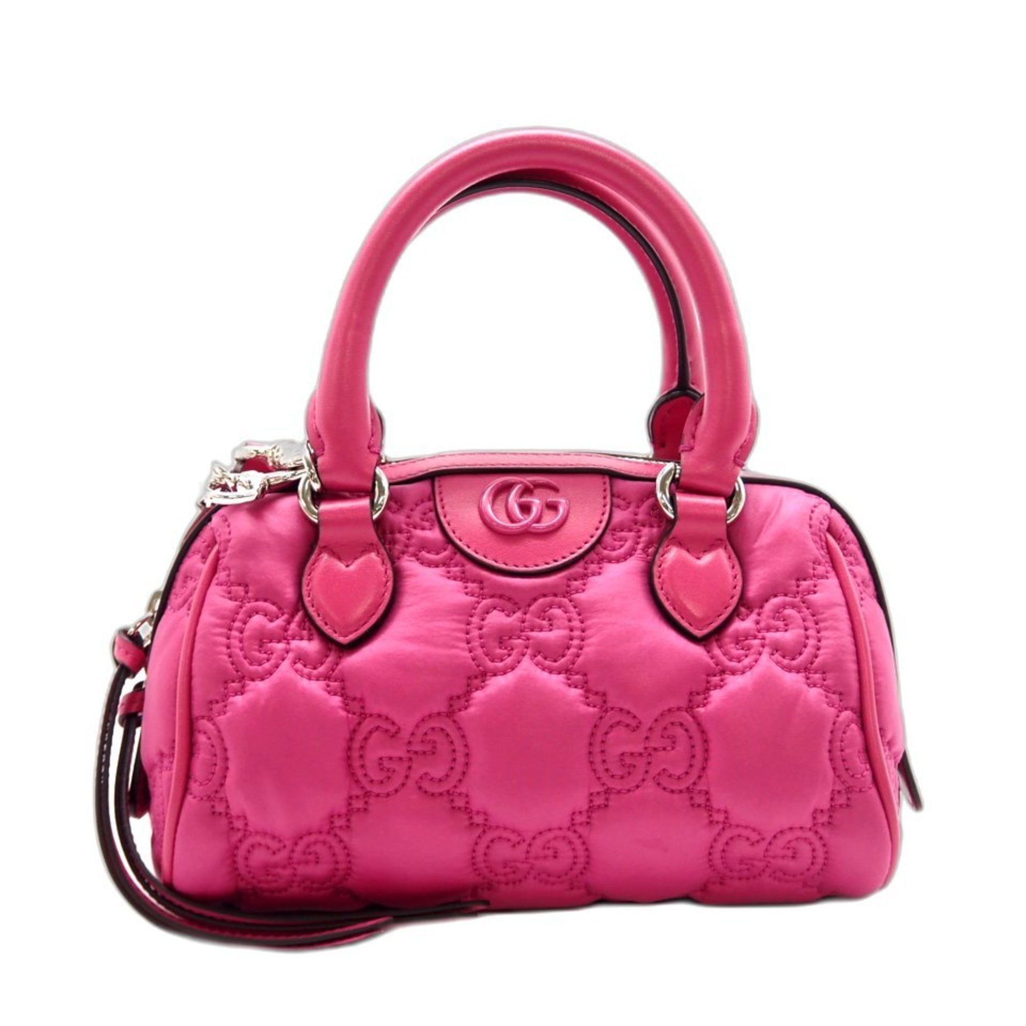 Gucci Pink Nylon Shoulder Bag (Pre-Owned)