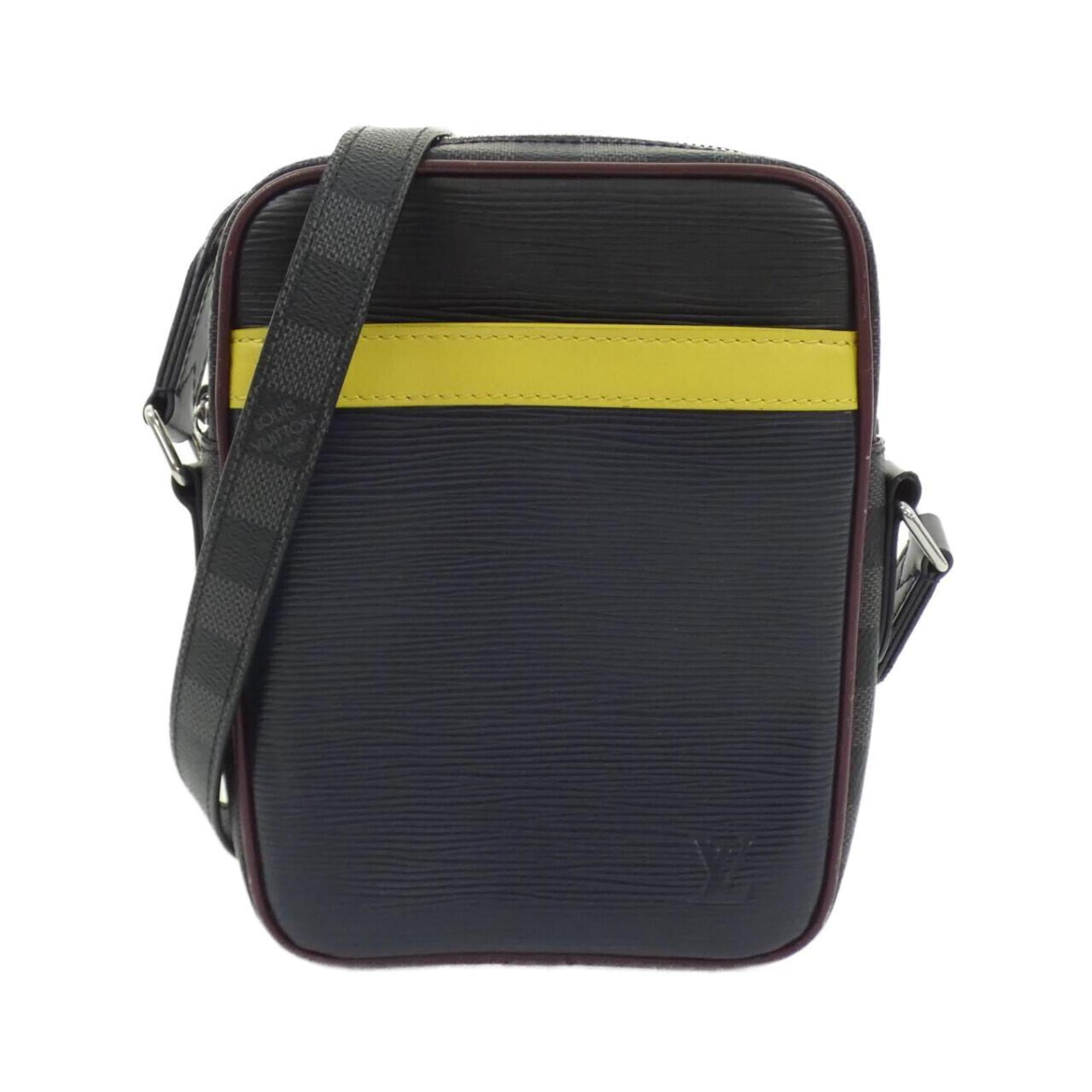 Louis Vuitton Graphite Coated Canvas Leather Shoulder Bag