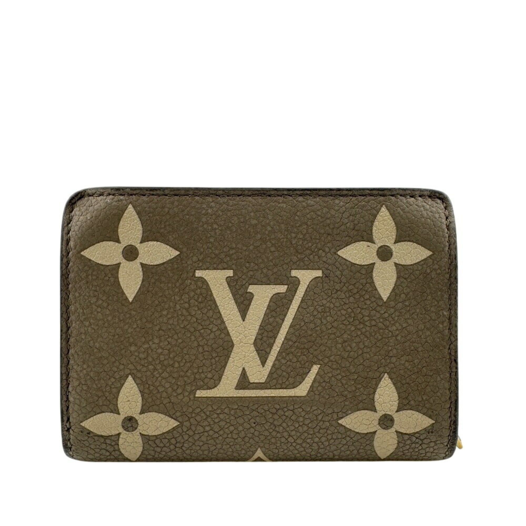 Louis Vuitton Beige Bicolor Monogram Tourterelle Monogram Empreinte Leather Wallet