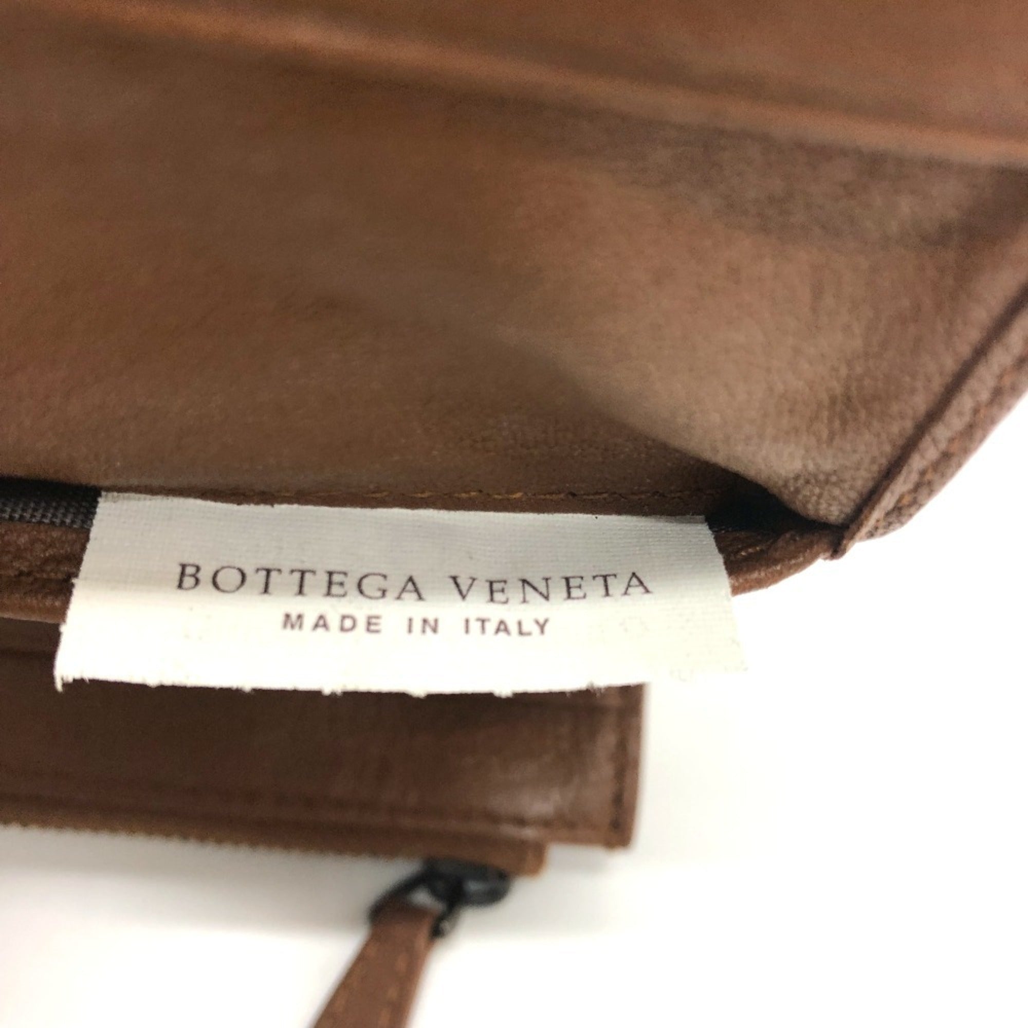 Bottega Veneta Intrecciato Brown Leather Wallet (Tri-Fold)