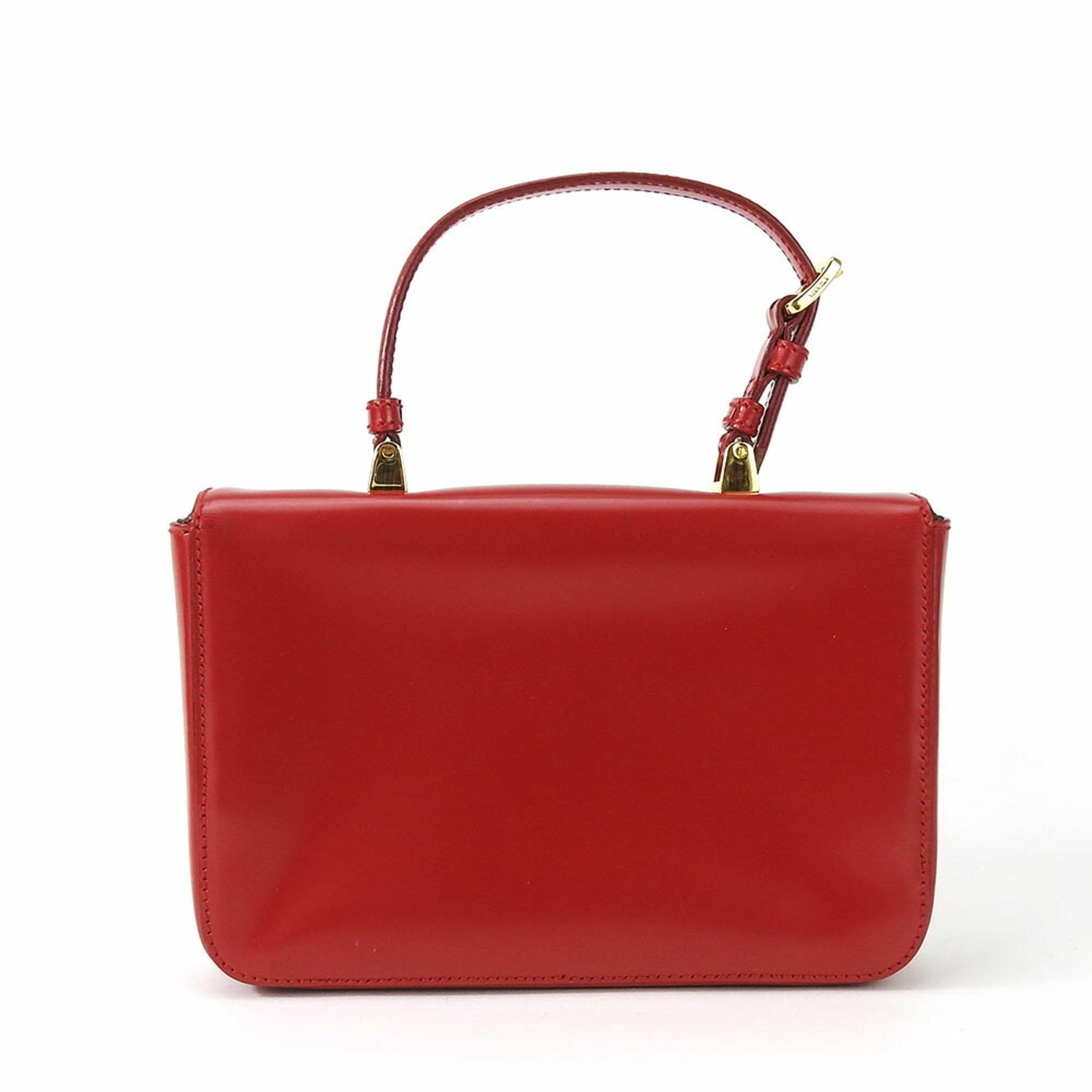 Prada Red Color Leather Handbag
