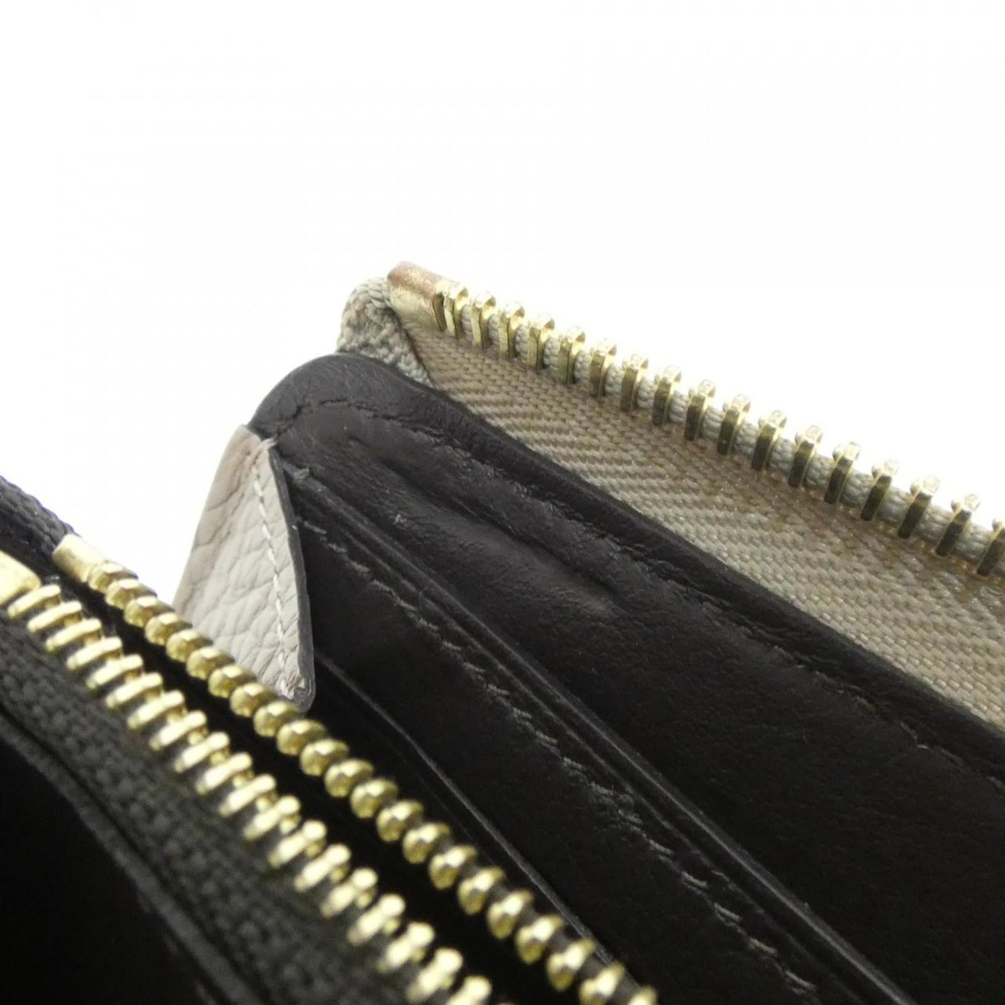 Louis Vuitton Beige Leather Long Wallet