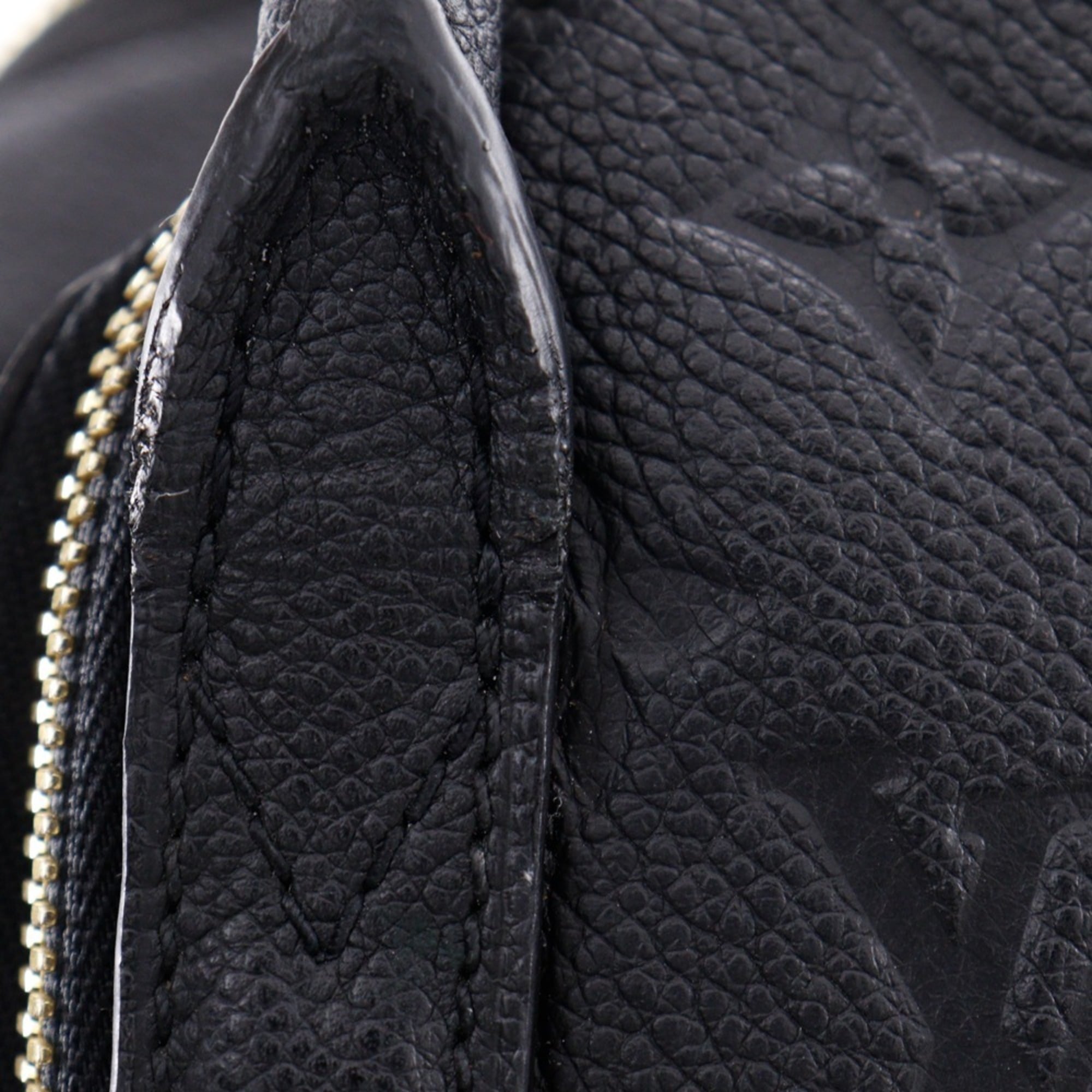 Louis Vuitton Black Noir Monogram Empreinte Handbag