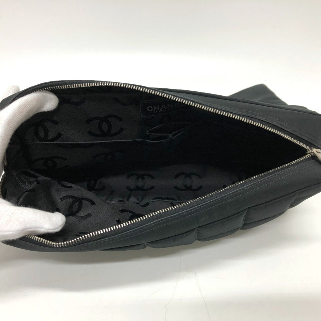 Chanel Black Cloth Shoulder Bag