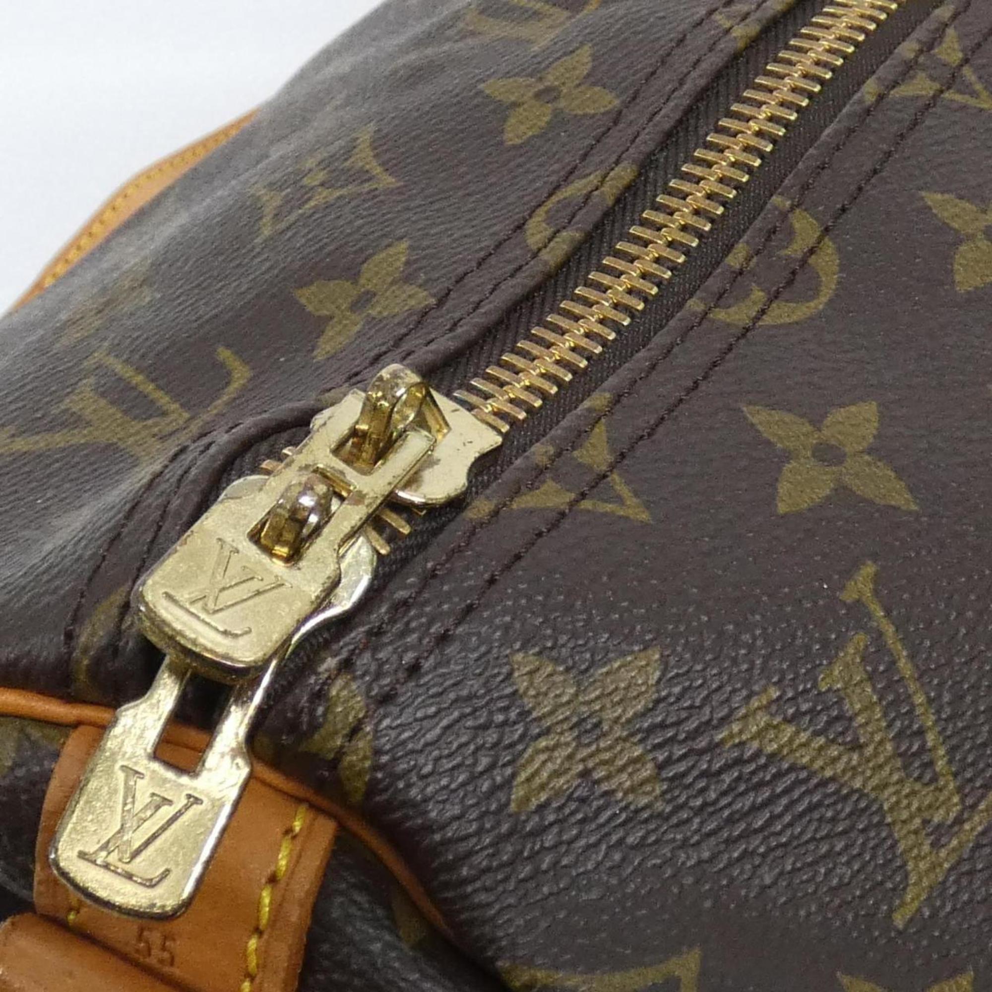 Louis Vuitton Marron Coated Canvas Boston Bag