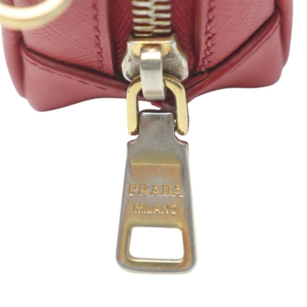 Prada Red Color Leather Shoulder Bag
