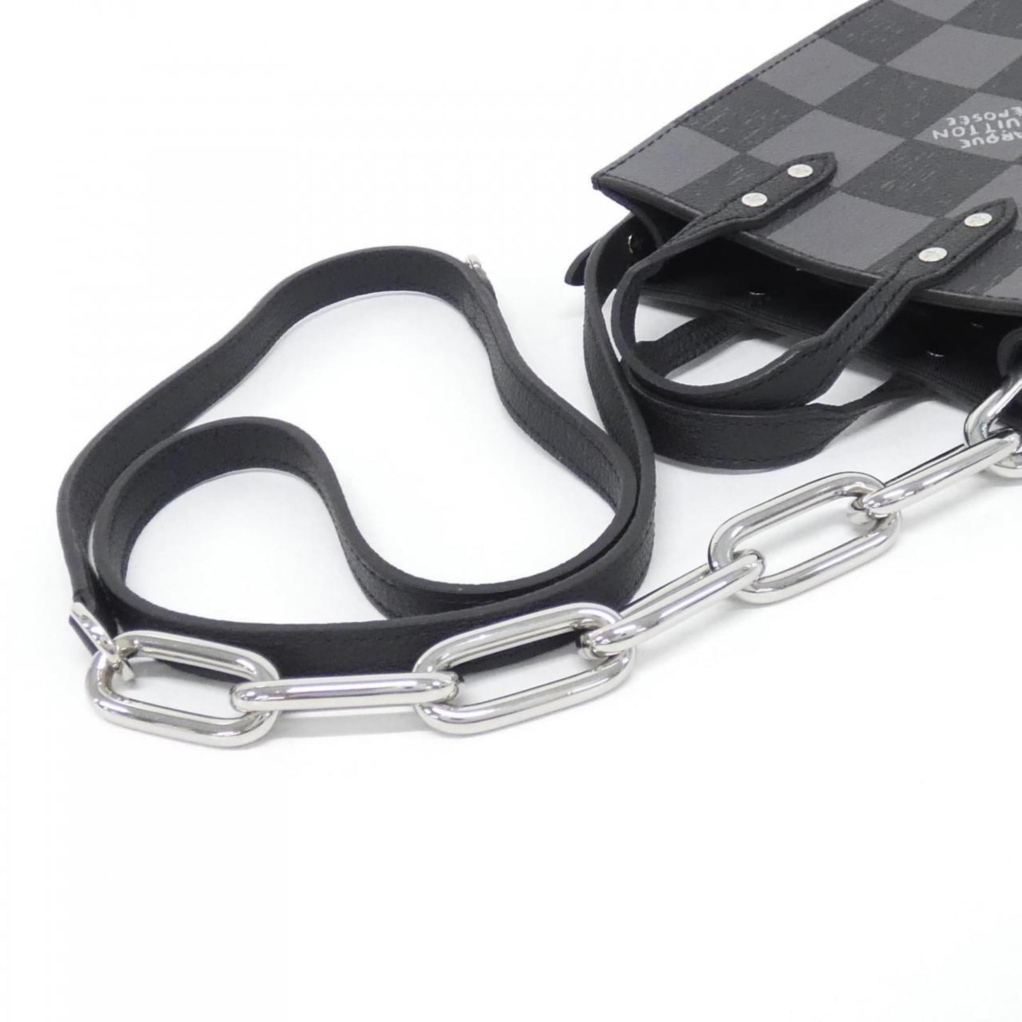 Louis Vuitton Black Leather Shoulder Bag
