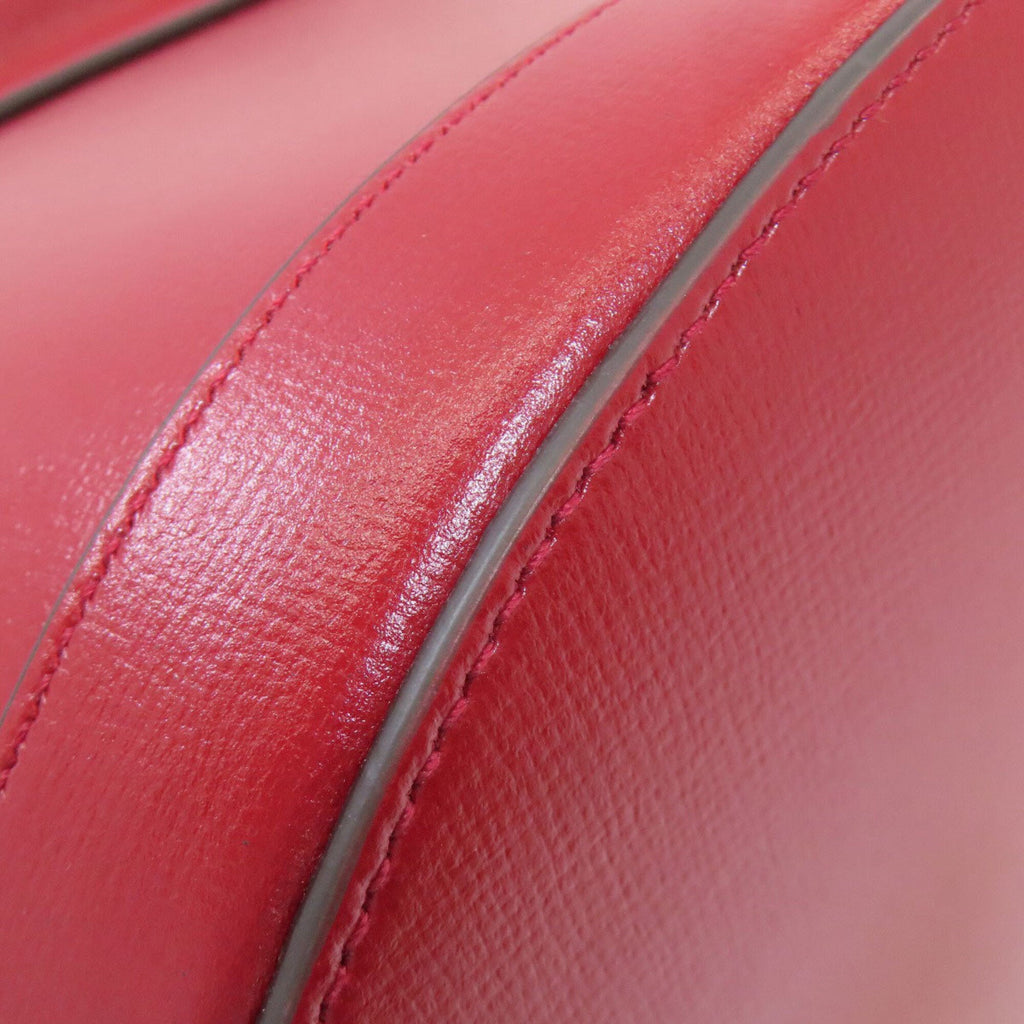 Gucci Red Color Leather Shoulder Bag (Pre-Owned)