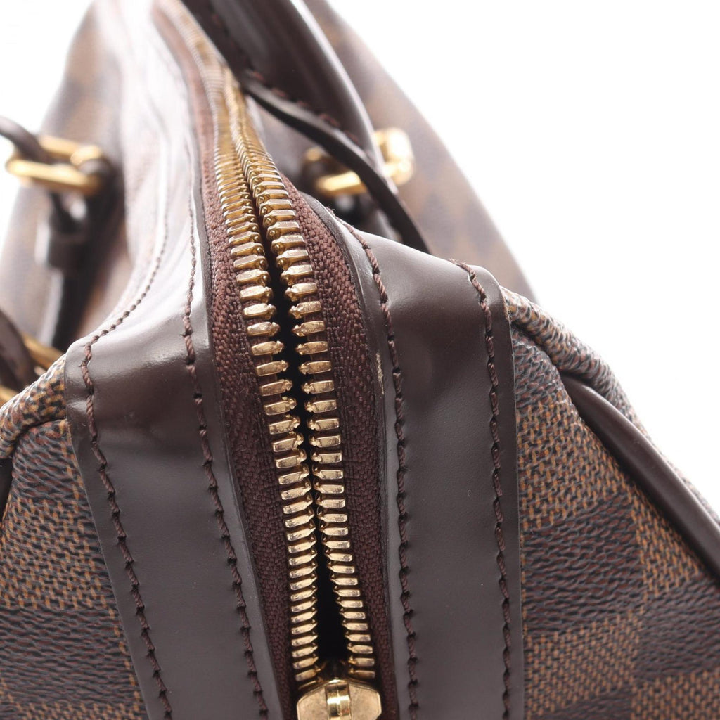 Louis Vuitton Brown Coated Canvas Leather Handbag