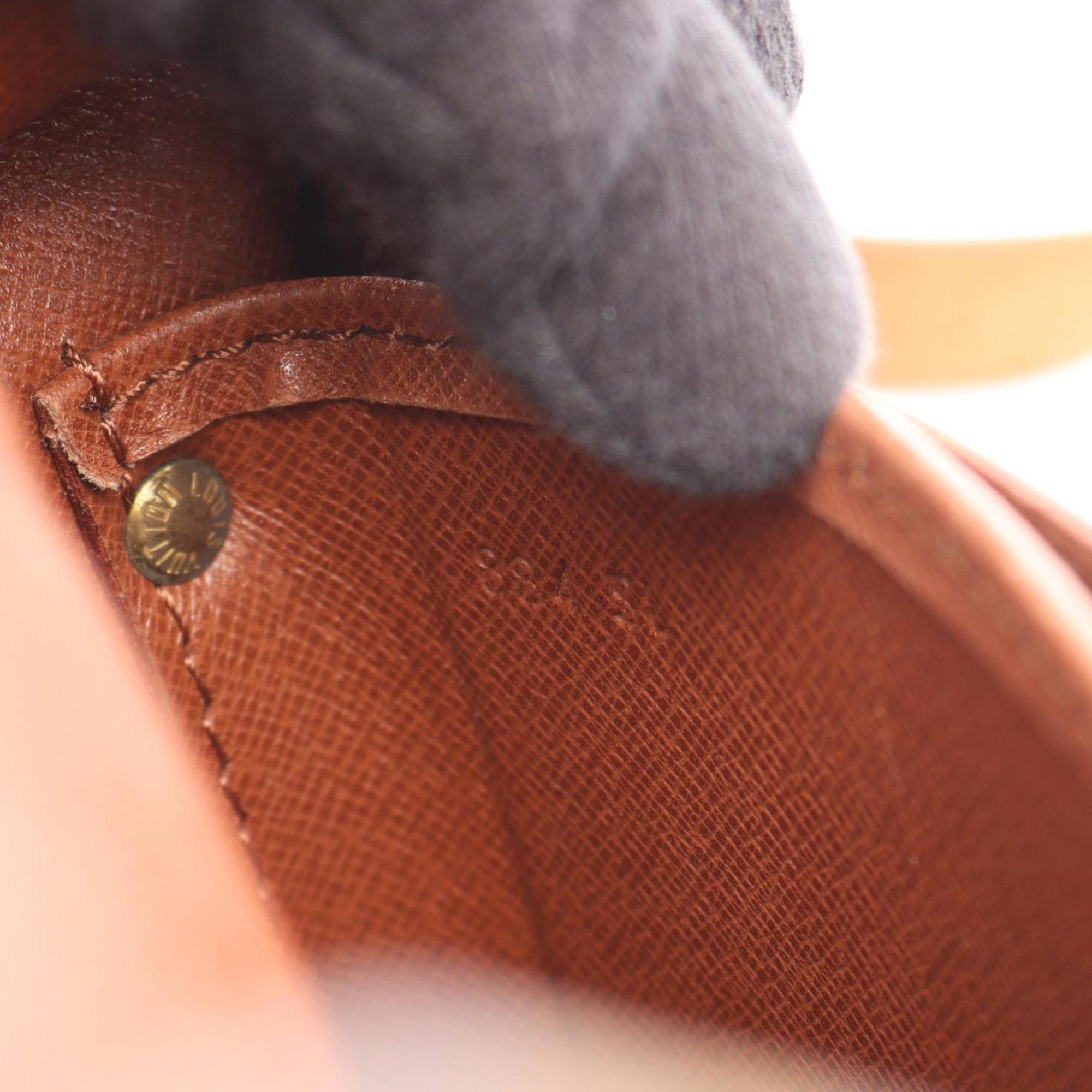 Louis Vuitton Monogram Brown Coated Canvas Leather Shoulder Bag