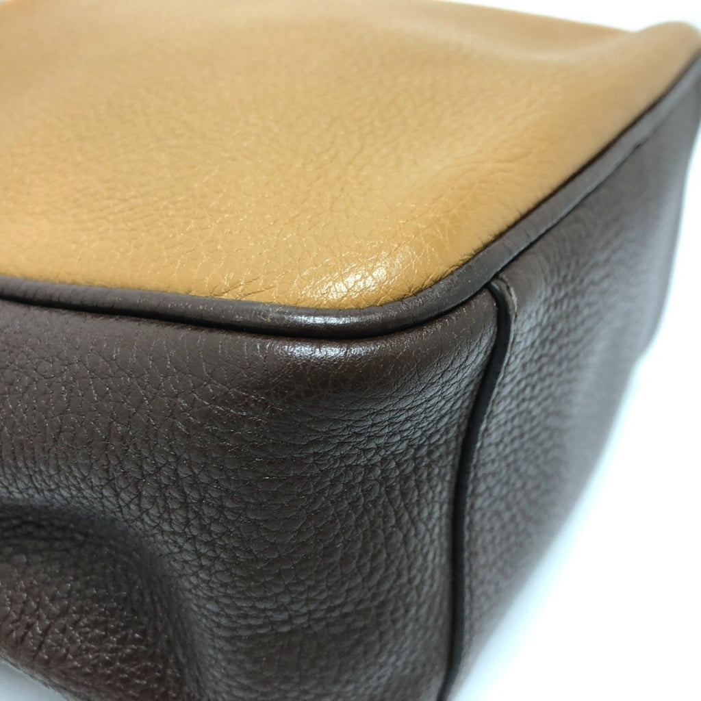 Prada Brown Leather Shoulder Bag