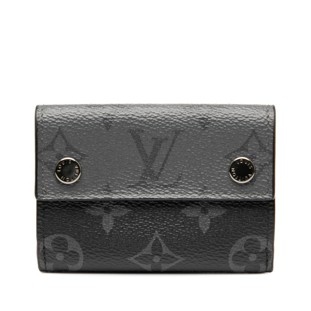 Louis Vuitton Black Pvc Leather Wallet (Tri-Fold)
