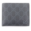 Gucci Gray Khaki Gg Canvas Leather Wallet (Bi-Fold) (Pre-Owned)