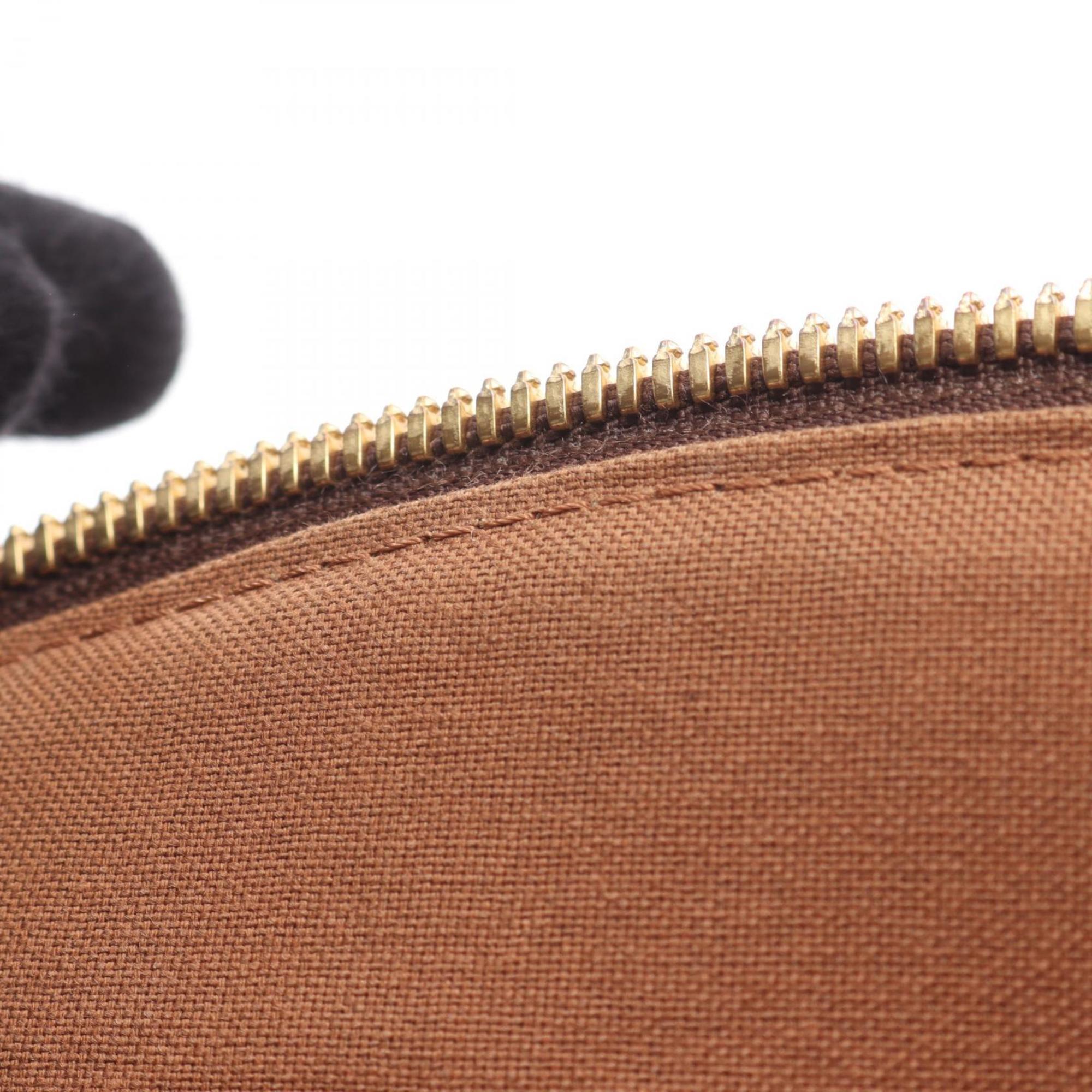 Louis Vuitton Brown Coated Canvas Leather Handbag