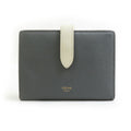 Celine Gray Ivory Leather Wallet (Bi-Fold)