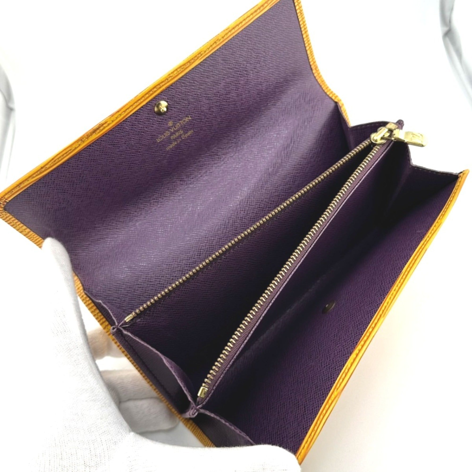 Louis Vuitton Yellow Epi Leather Long Wallet