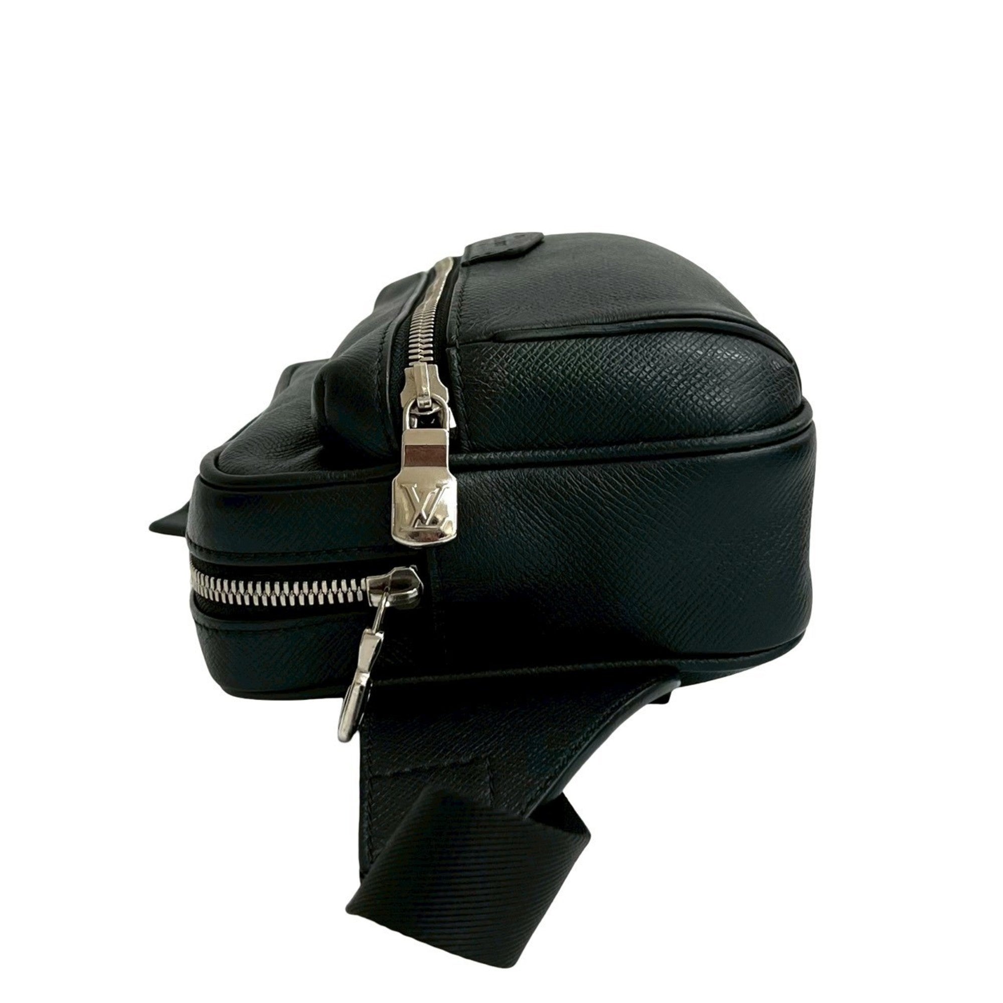 Louis Vuitton Black Leather Shoulder Bag Sling Bag