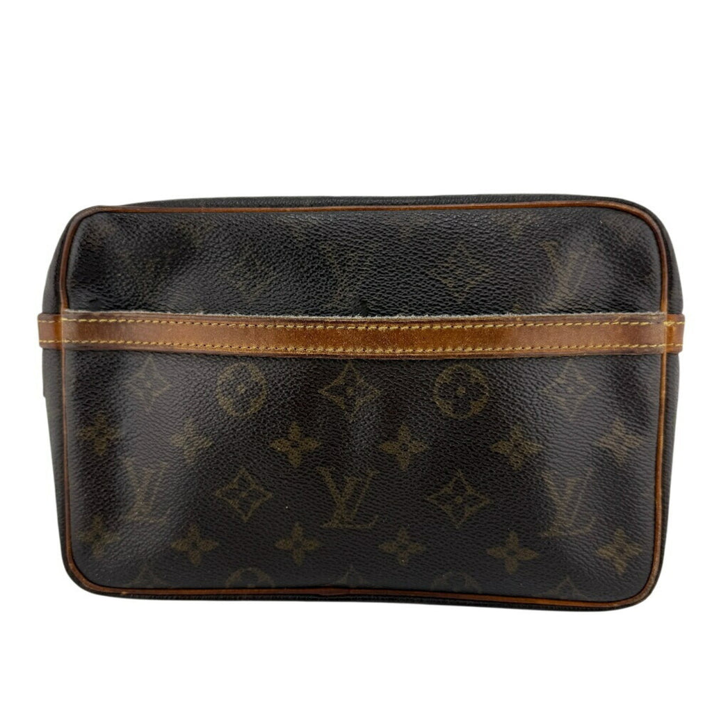 Louis Vuitton Brown Leather Clutch Bag