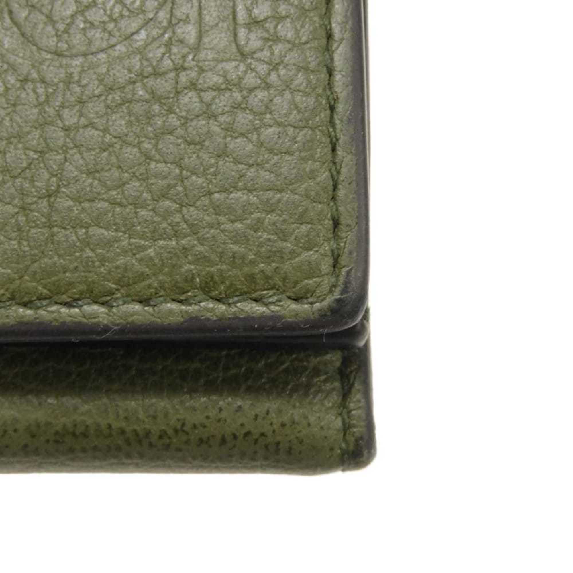 Gucci Khaki Leather Wallet (Tri-Fold) (Pre-Owned)