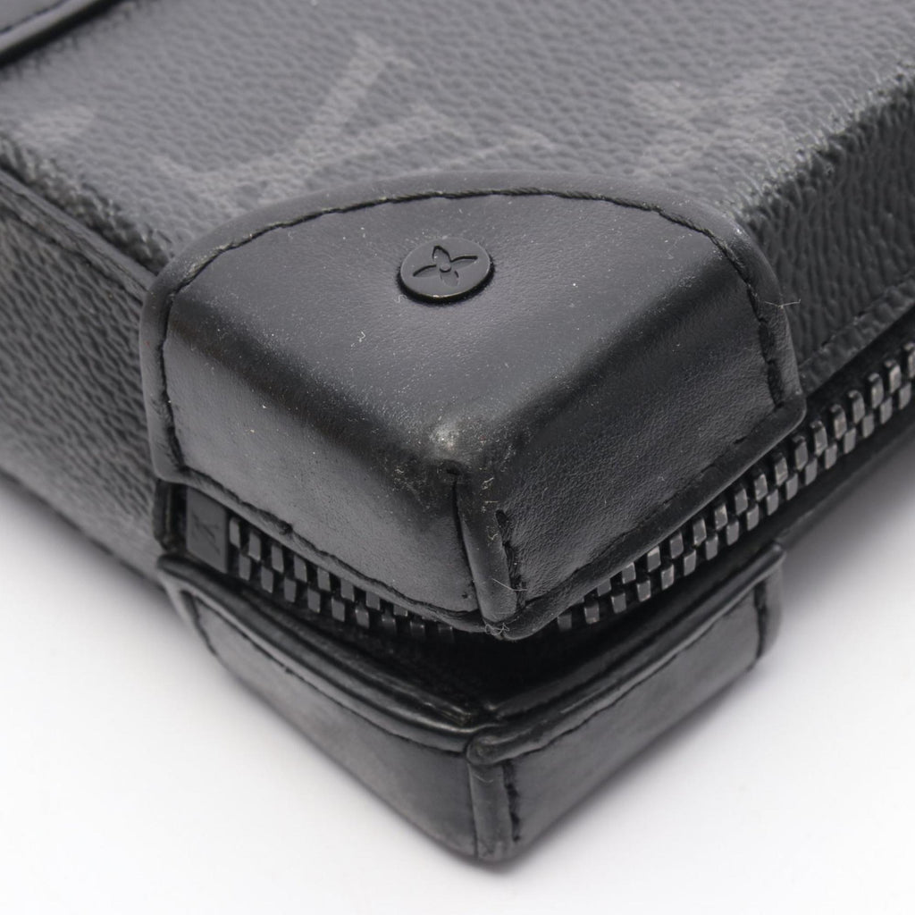 Louis Vuitton Black Coated Canvas Leather Shoulder Bag